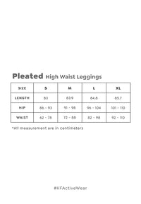 HAPPYFIT Pleated High Waist Leggings HAPPYFIT