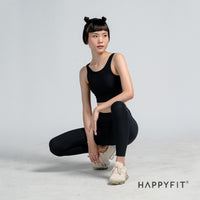 HAPPYFIT Pleated High Waist Leggings HAPPYFIT