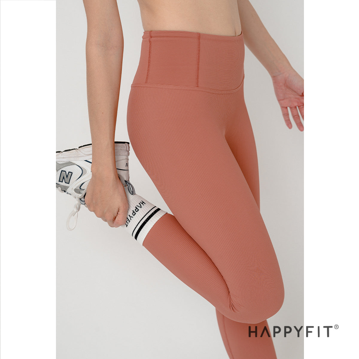 HAPPYFIT Pleated High Waist Leggings