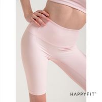 HAPPYFIT Ribbed High Waist Biker Shorts HAPPYFIT