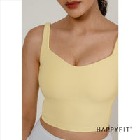 HAPPYFIT Sports Bra Ribbed Tennis Tank HAPPYFIT