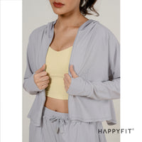 HAPPYFIT Uv Protection Crop Jacket Cloudy Comfort HAPPYFIT