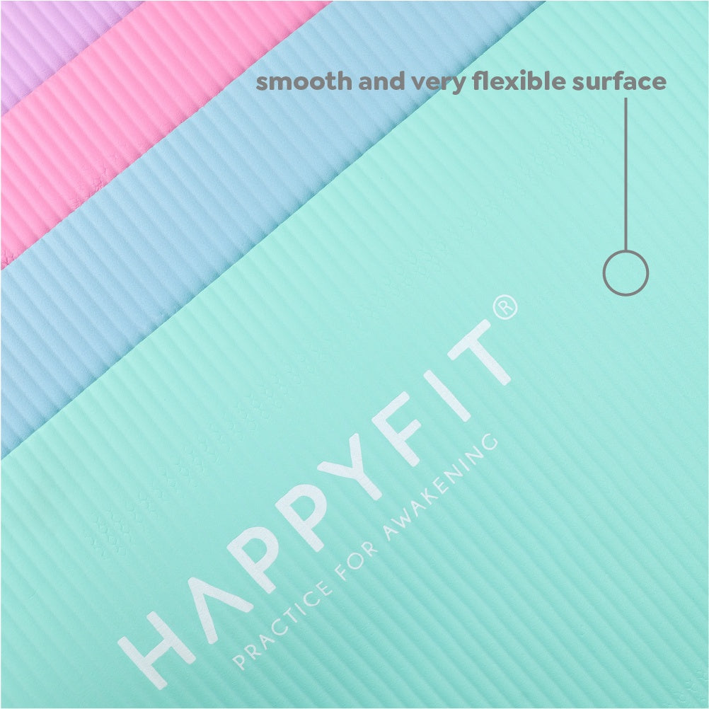 HAPPYFIT Yoga Mat Nbr 10mm Pastel + Bag HAPPYFIT
