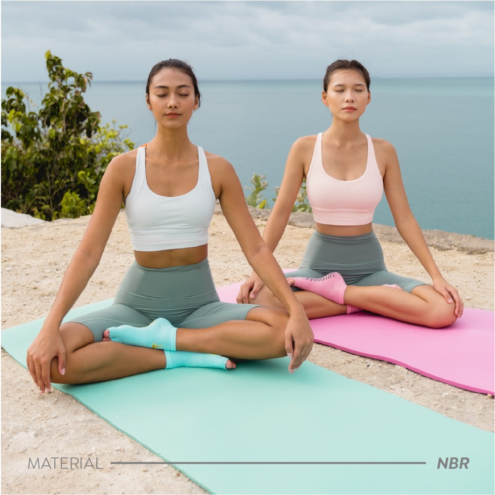 HAPPYFIT Yoga Mat Nbr 10mm Pastel + Bag