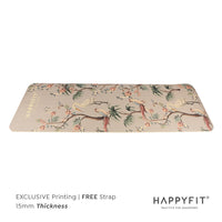 HAPPYFIT Yoga Mat Nbr 15mm Printing + Strap HAPPYFIT