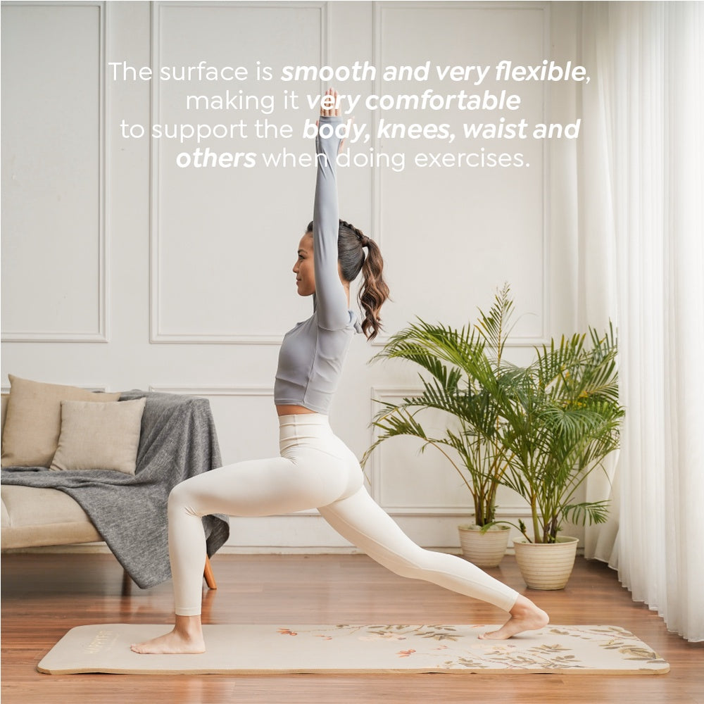 HAPPYFIT Yoga Mat Nbr 15mm Printing + Strap