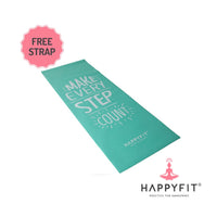 HAPPYFIT Yoga Mat PVC 4mm Motif + Strap HAPPYFIT