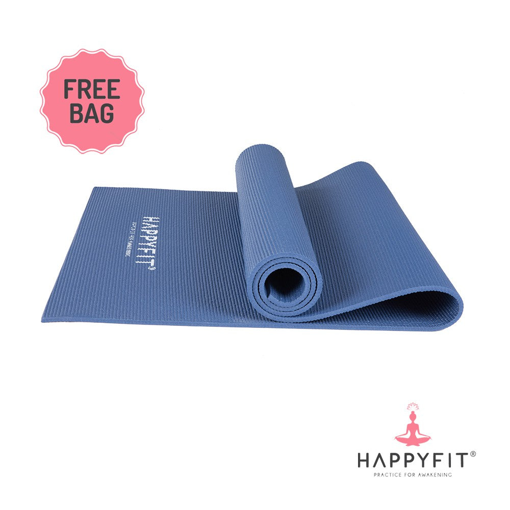 HAPPYFIT Yoga Mat PVC 8mm + Bag