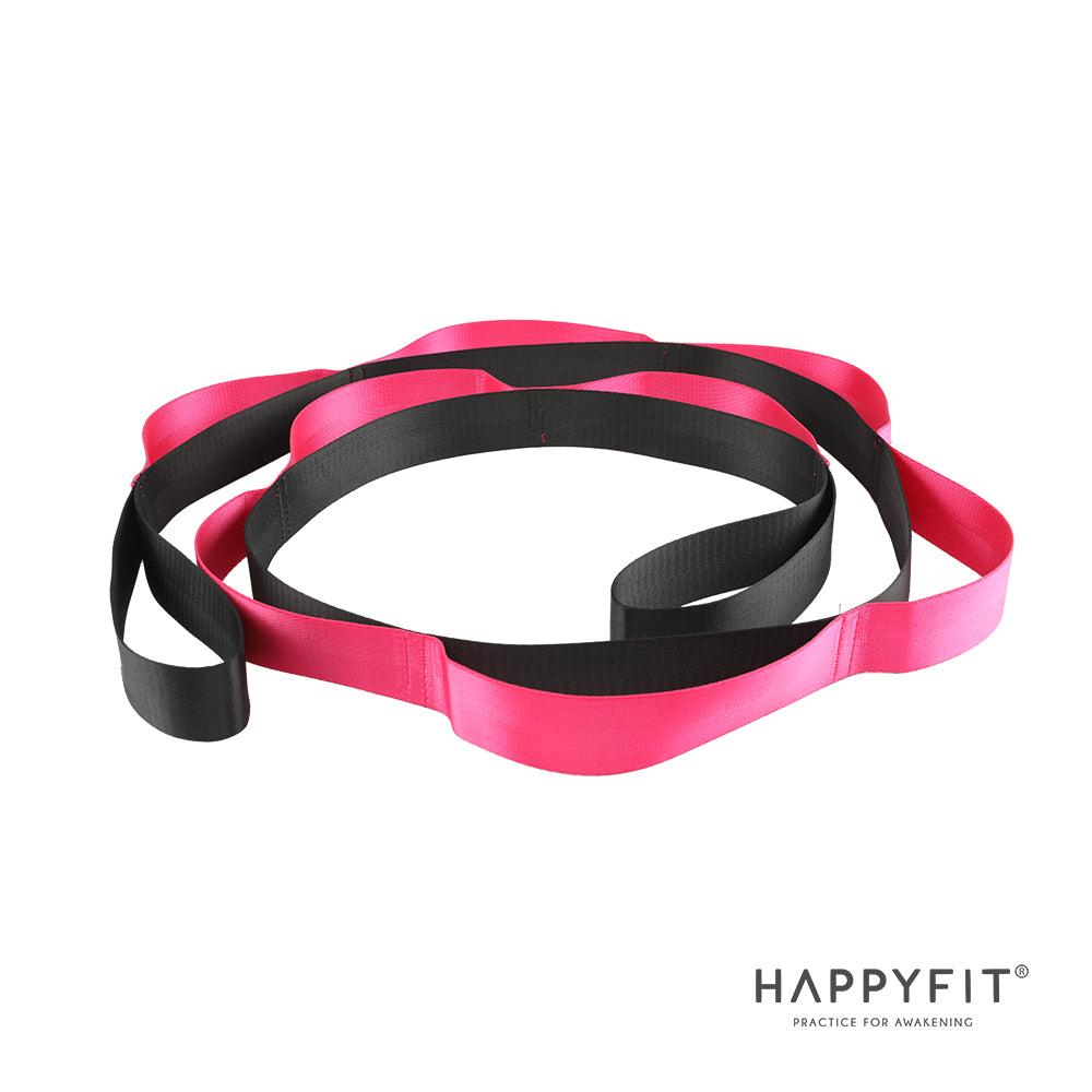 HAPPYFIT Yoga Stretching Strap 10 Loops HAPPYFIT