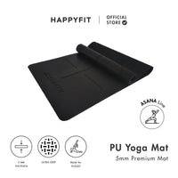 HAPPYFIT Yoga Mat Premium PU 5mm Align