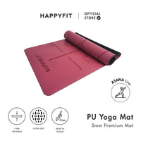 HAPPYFIT YOGAMAT PREMIUM PU 5mm ASANA