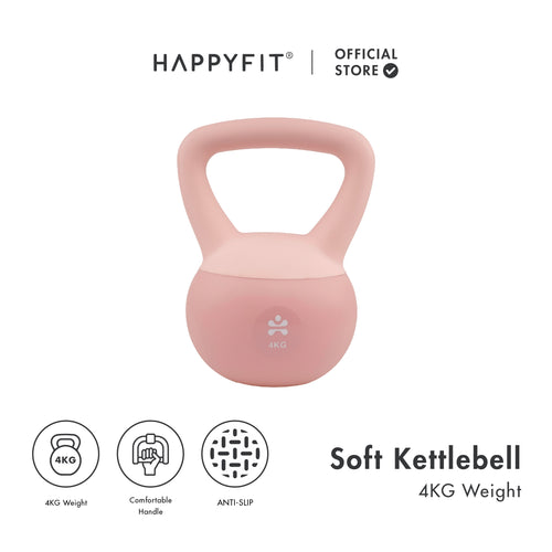 HAPPYFIT SOFT KETTLEBELL 4KG - PINK