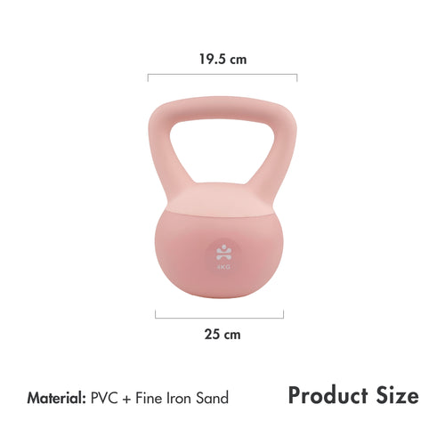 HAPPYFIT SOFT KETTLEBELL 4KG - PINK