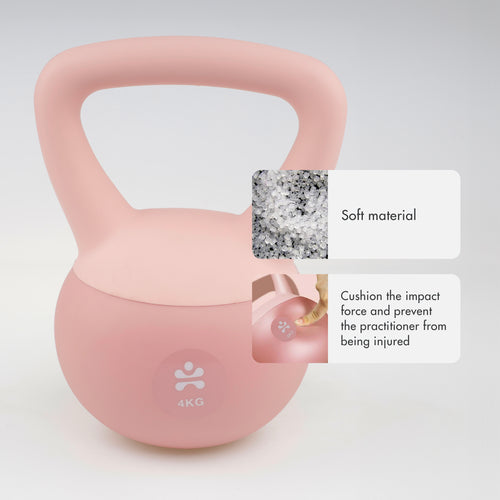 HAPPYFIT SOFT KETTLEBELL 4KG - PINK