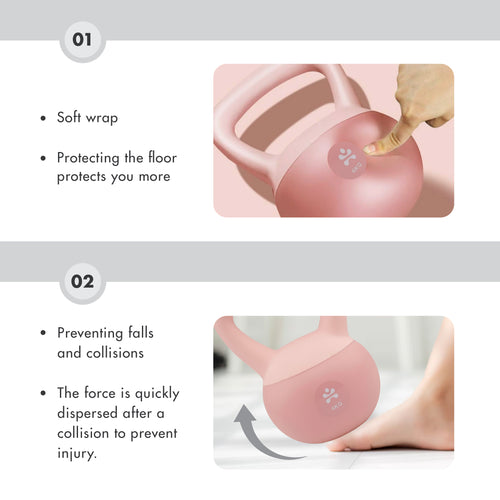 HAPPYFIT SOFT KETTLEBELL 4KG - PINK