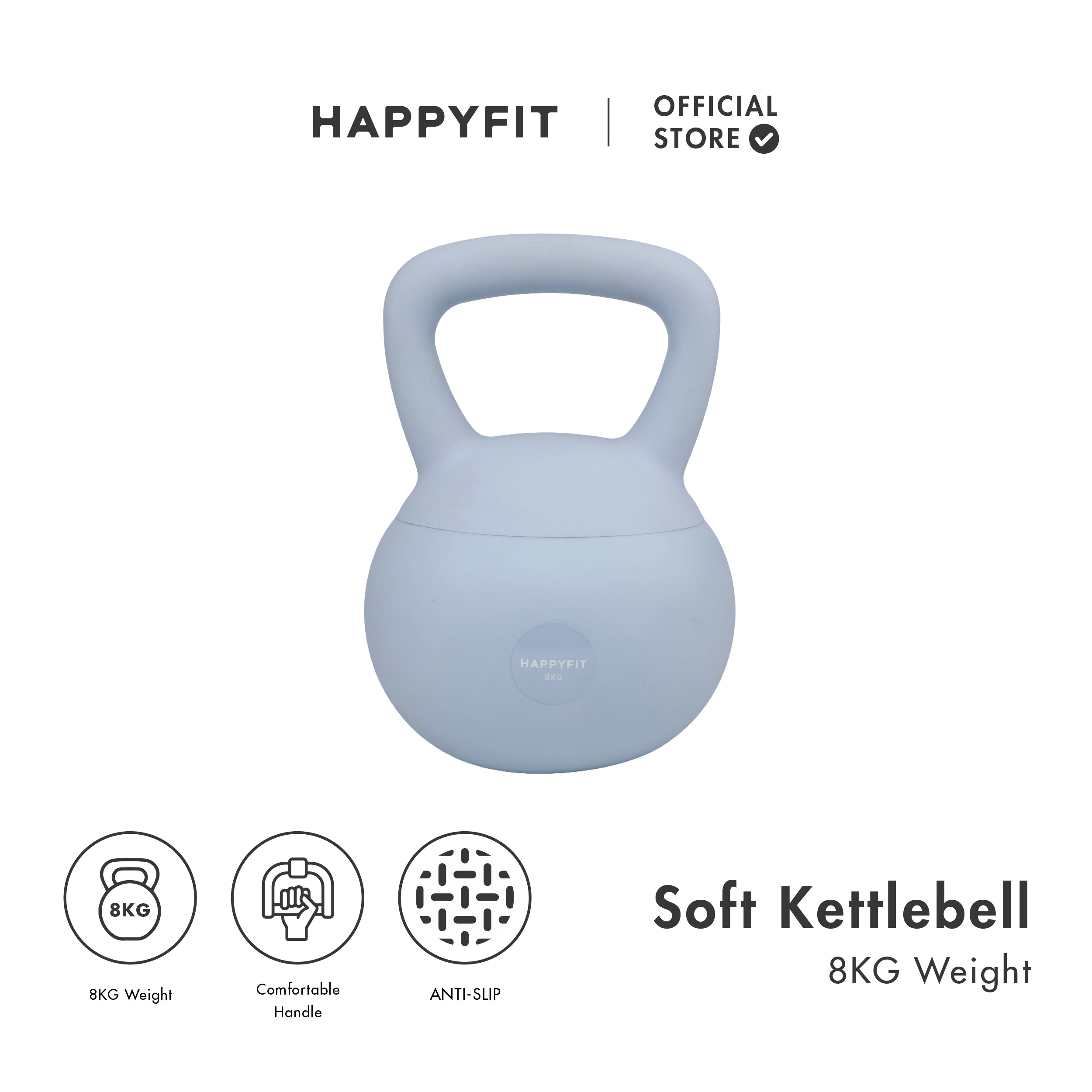 HAPPYFIT SOFT KETTLEBELLS 8KG - BLUE