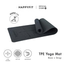 HAPPYFIT [Free Strap] Yoga Mat Tpe 8mm Asana