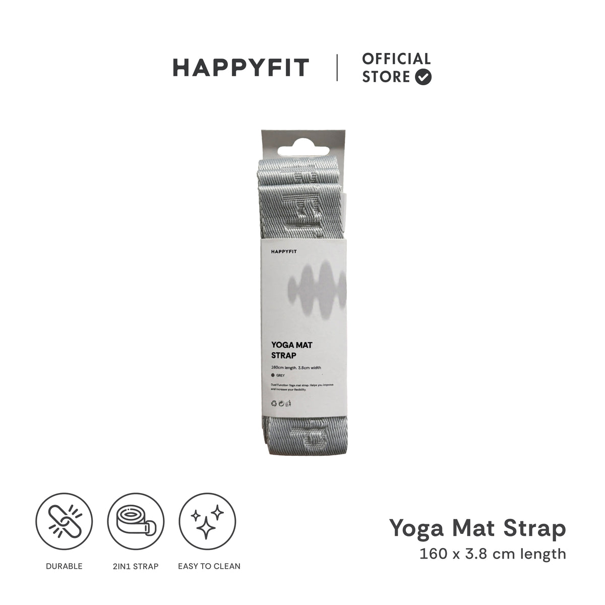 HAPPYFIT Multi Use 2in1 Yoga Strap