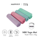 HAPPYFIT Yoga Mat Nbr 10mm Pastel + Bag