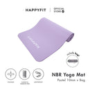 HAPPYFIT Yoga Mat Nbr 10mm Pastel + Bag