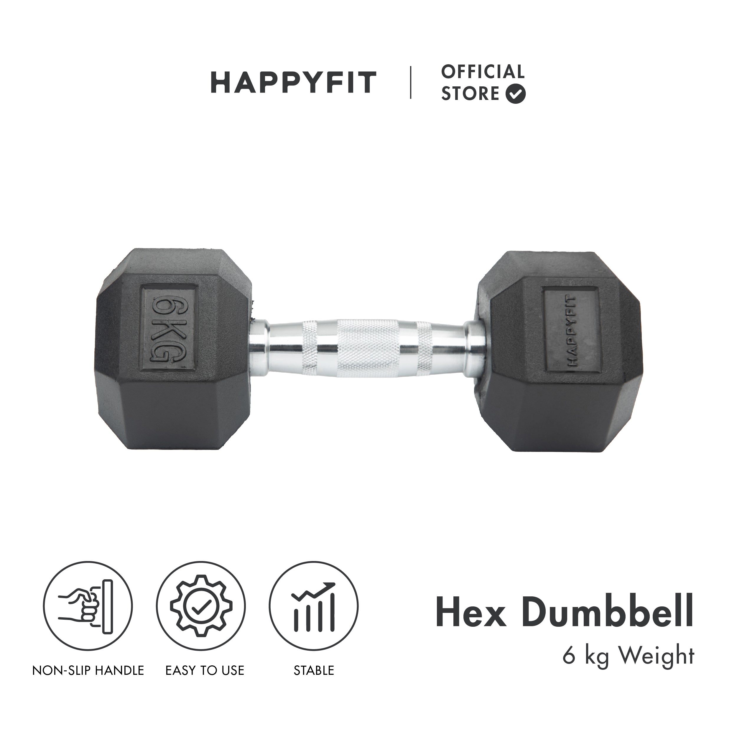 HAPPYFIT Hex Dumbbell