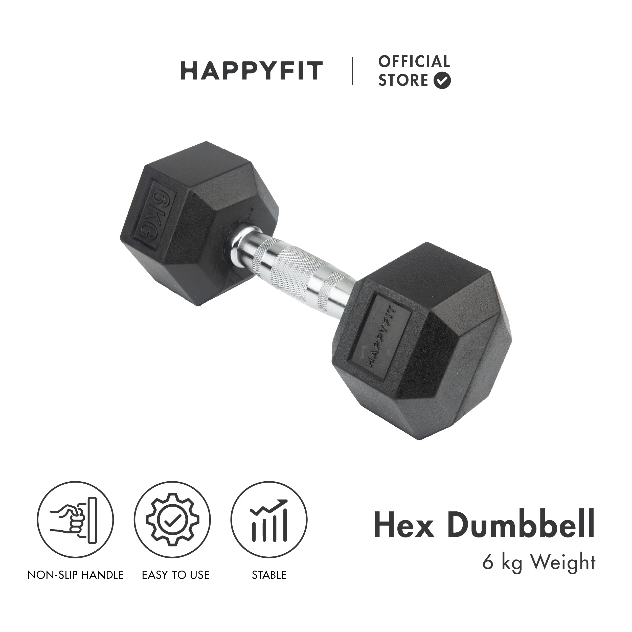 HAPPYFIT Hex Dumbbell