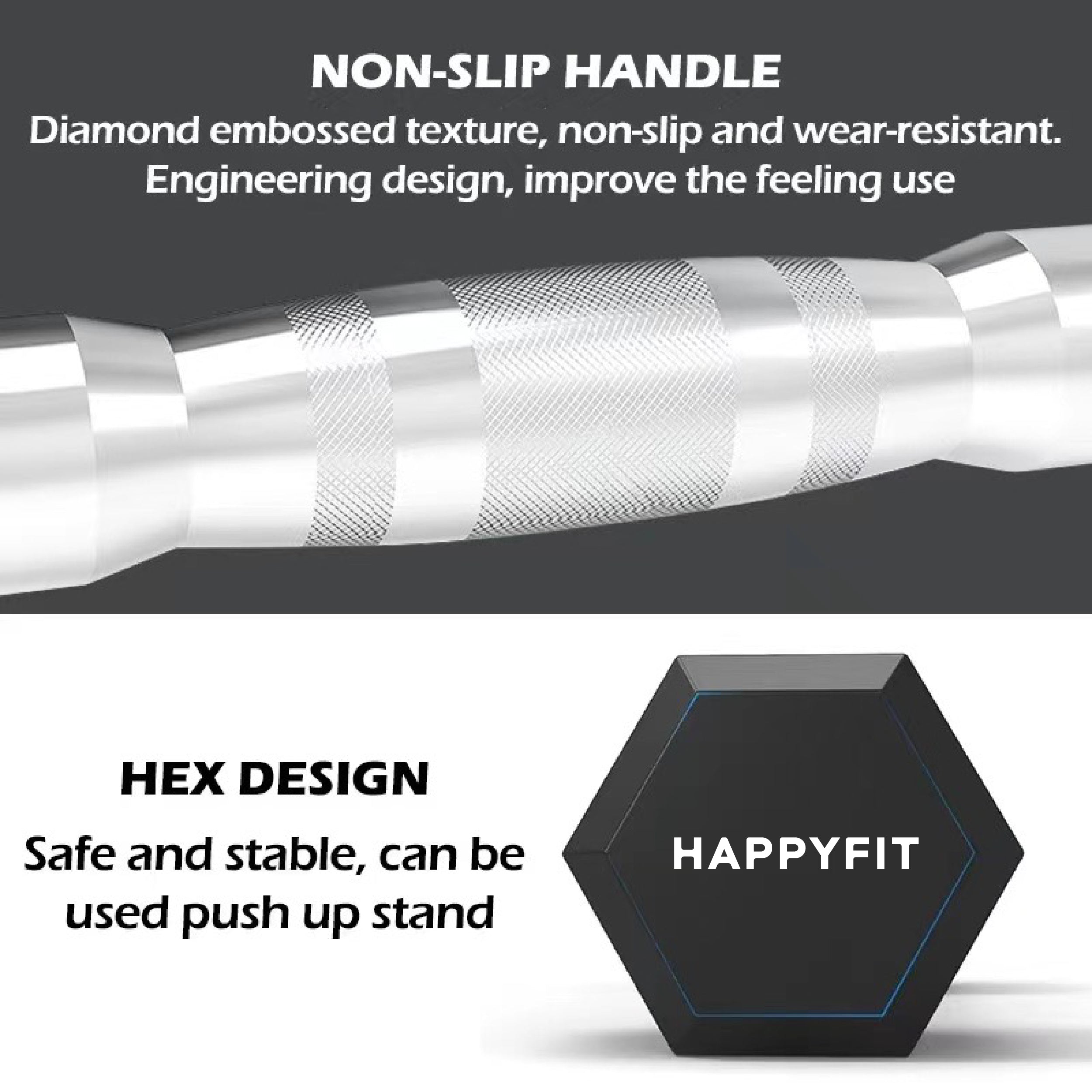 HAPPYFIT Hex Dumbbell