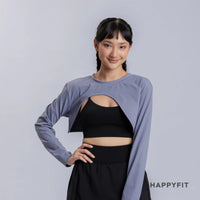 HAPPYFIT Long Sleeve Cut Out Top