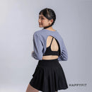 HAPPYFIT Long Sleeve Cut Out Top