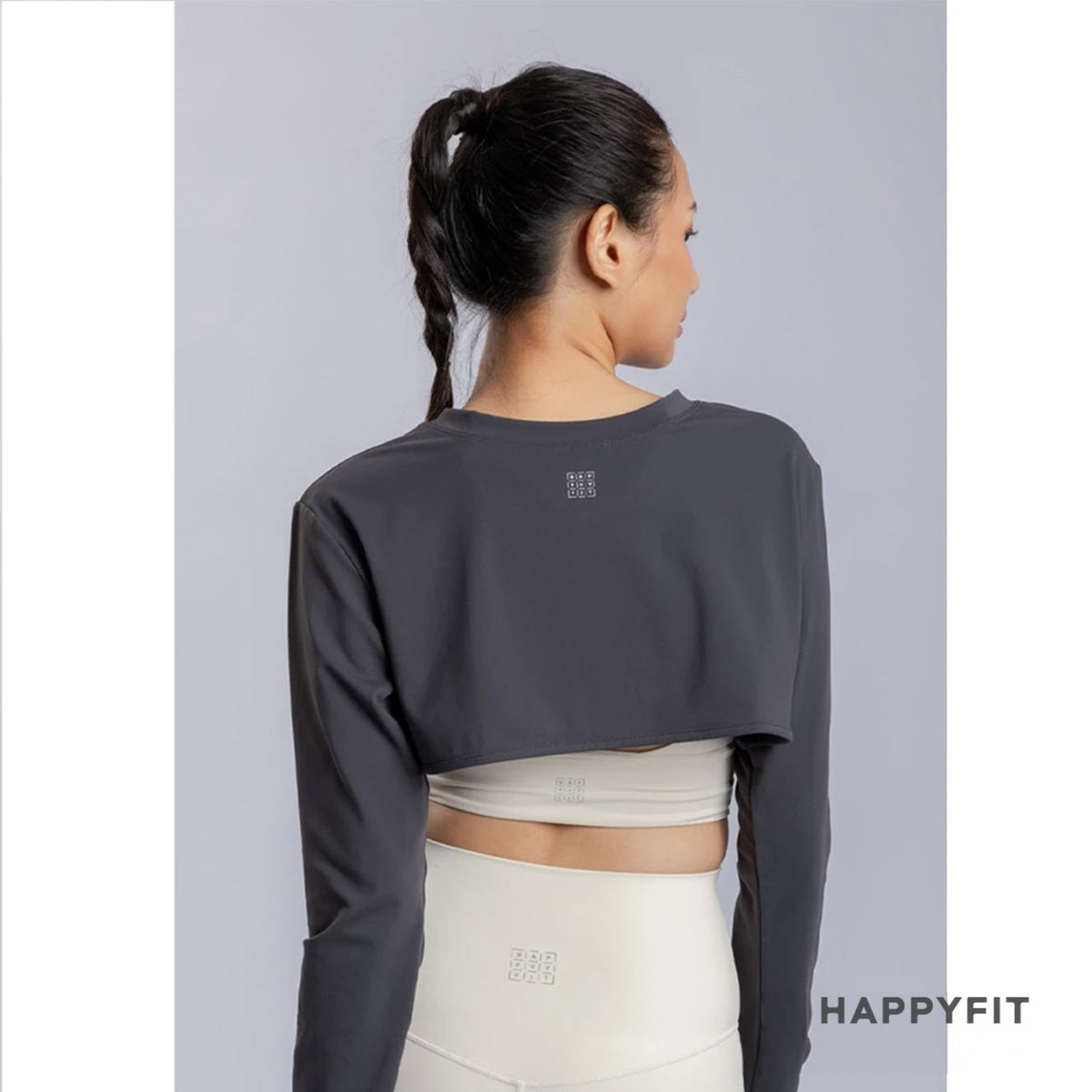 HAPPYFIT Long Sleeve Cut Out Top
