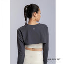 HAPPYFIT Long Sleeve Cut Out Top