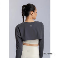 HAPPYFIT Long Sleeve Cut Out Top