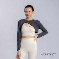 HAPPYFIT Long Sleeve Cut Out Top