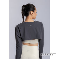 HAPPYFIT Long Sleeve Cut Out Top