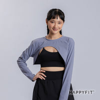 HAPPYFIT Long Sleeve Cut Out Top