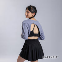 HAPPYFIT Long Sleeve Cut Out Top