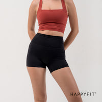 HAPPYFIT Mid High rise Biker Short / Celana Pendek Wanita