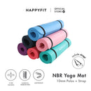 HAPPYFIT Yoga Mat Nbr 10mm Polos + Strap