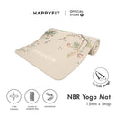 HAPPYFIT Yoga Mat Nbr 15mm Printing + Strap