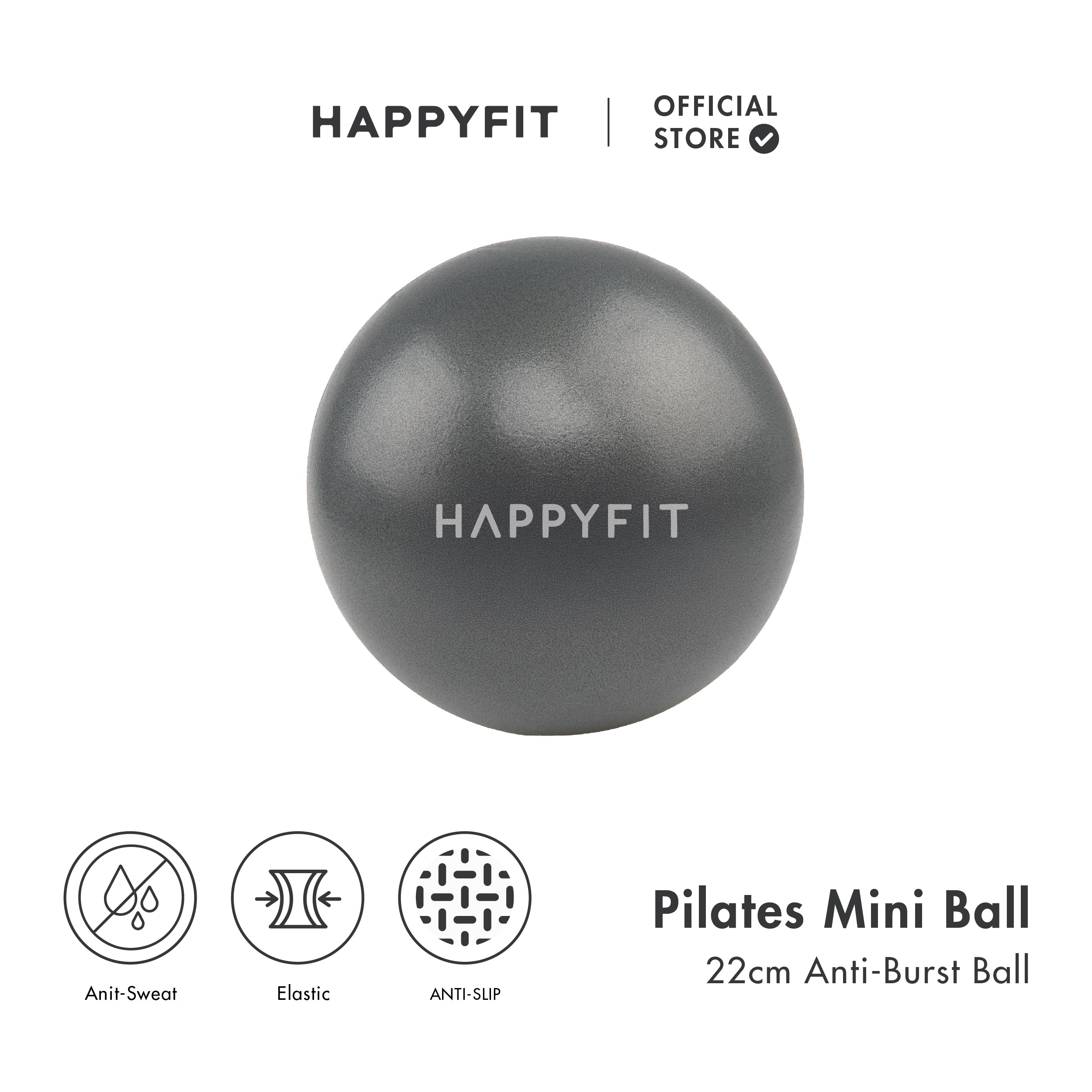 HAPPYFIT Pilates Mini Ball 22 cm