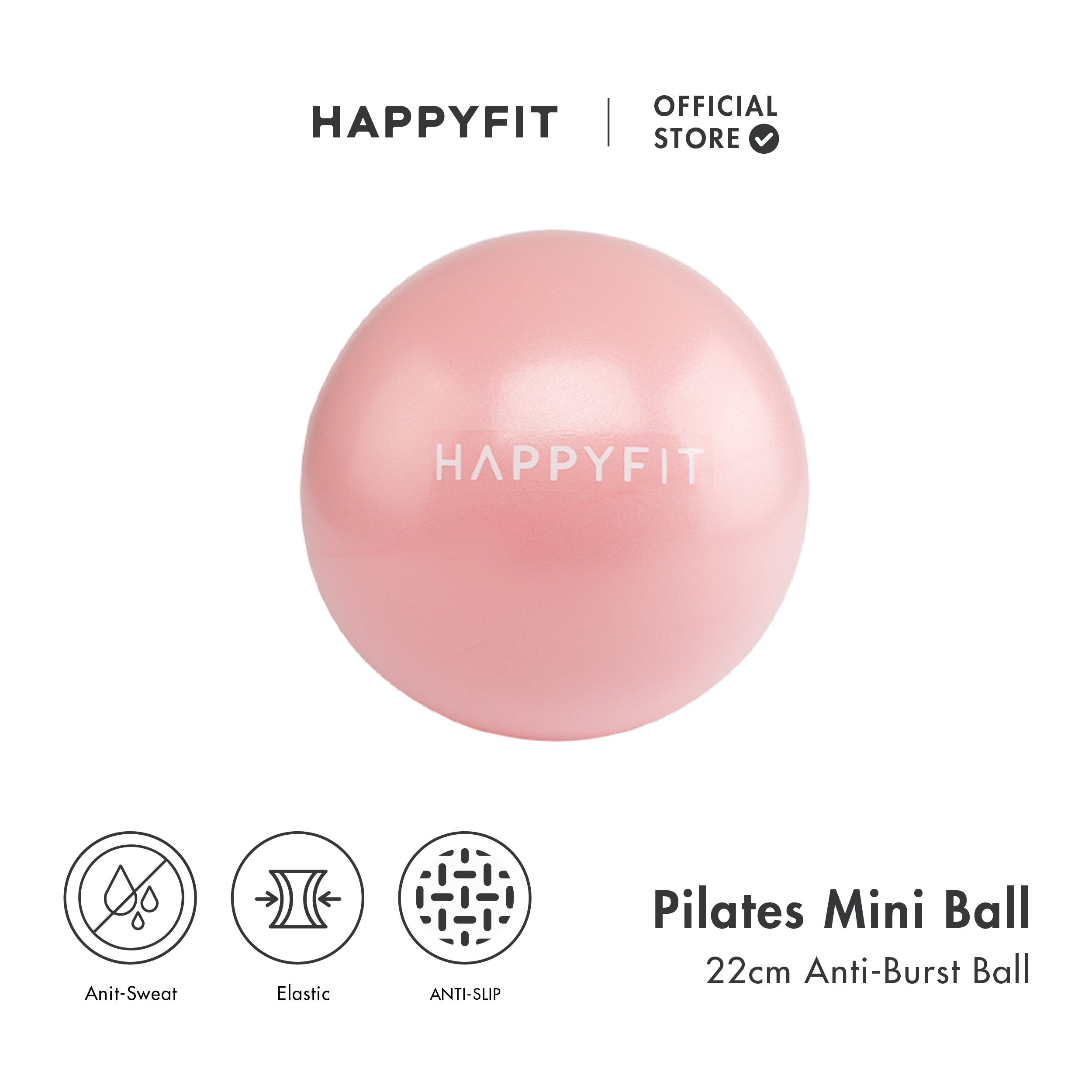HAPPYFIT Pilates Mini Ball 22 cm