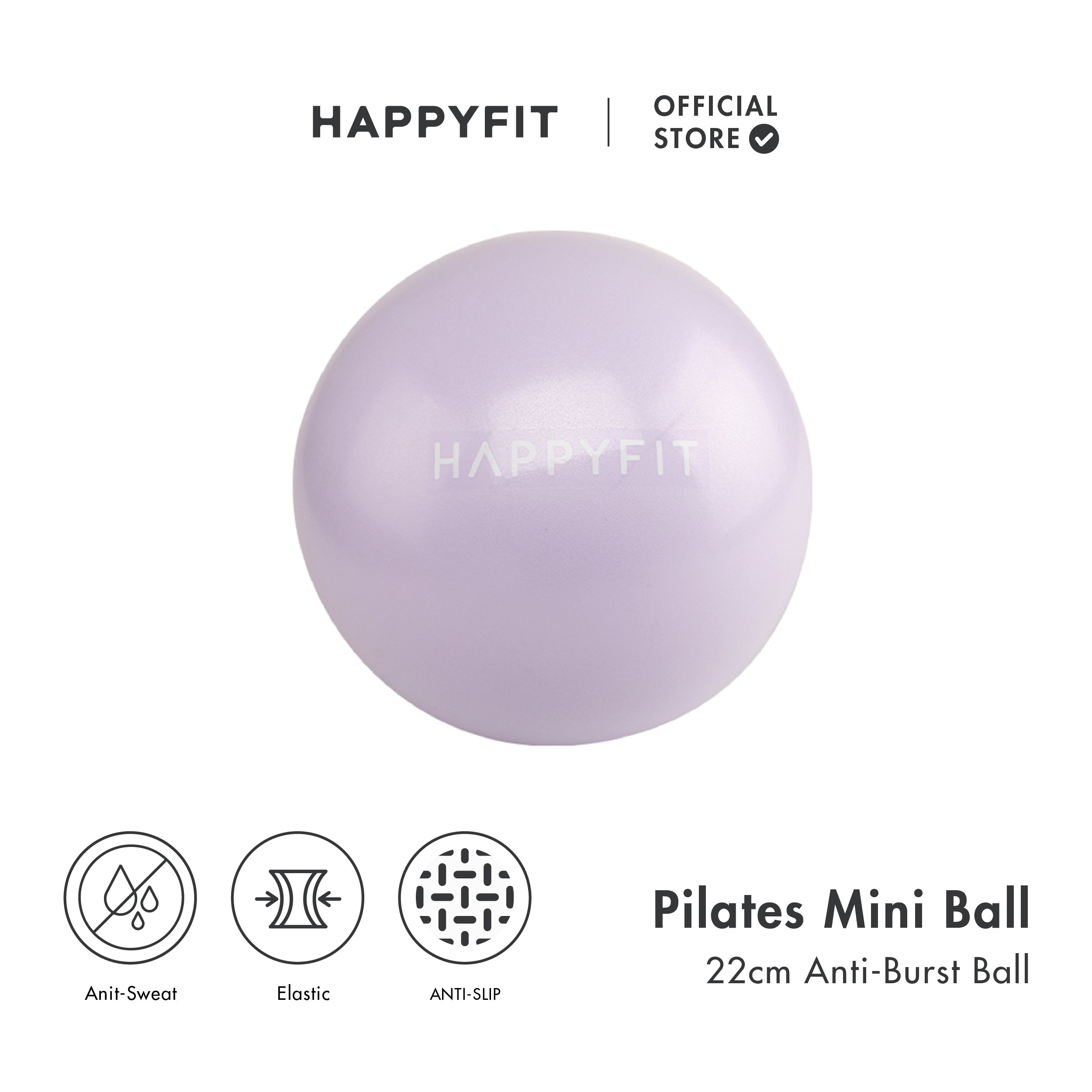HAPPYFIT Pilates Mini Ball 22 cm