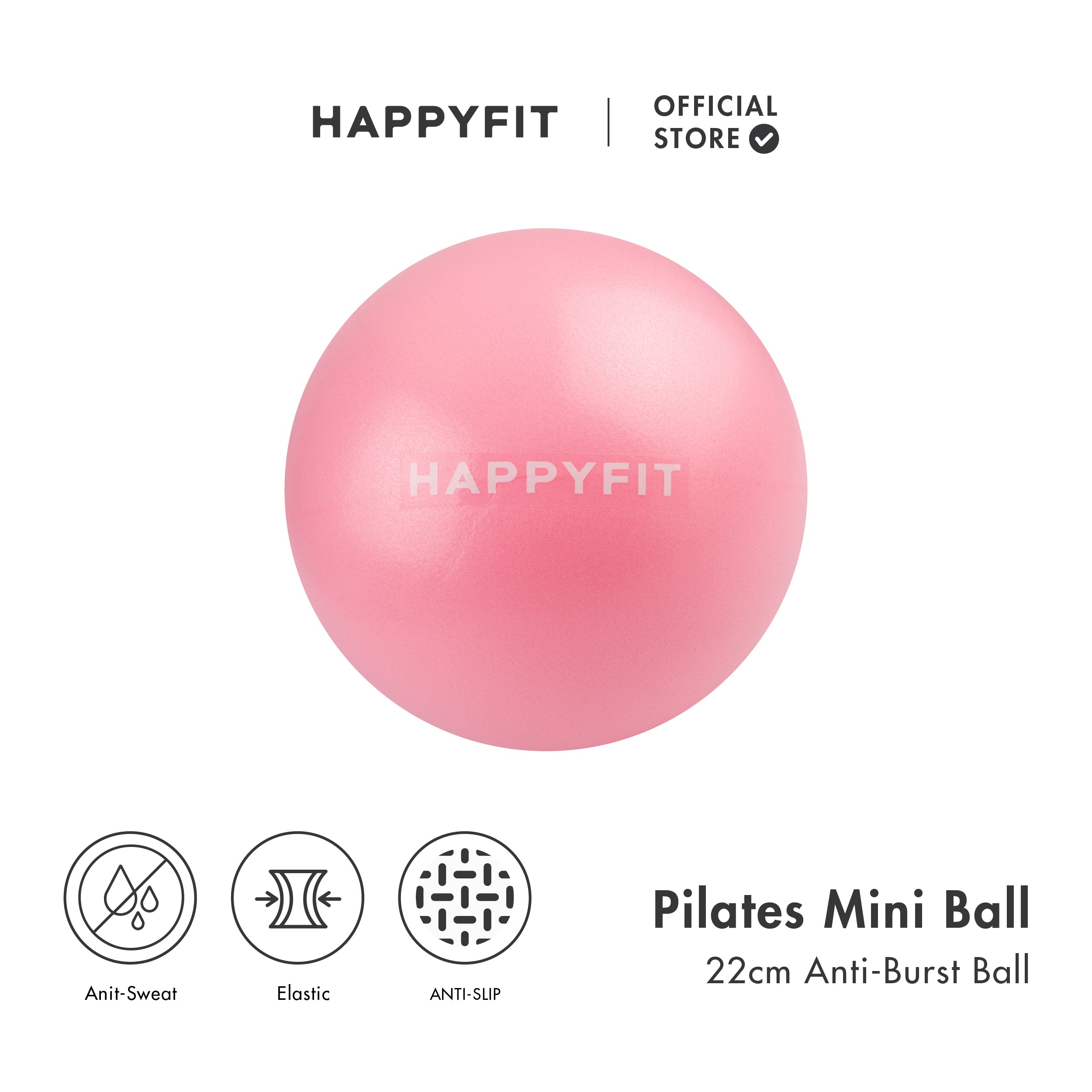 HAPPYFIT Pilates Mini Ball 22 cm
