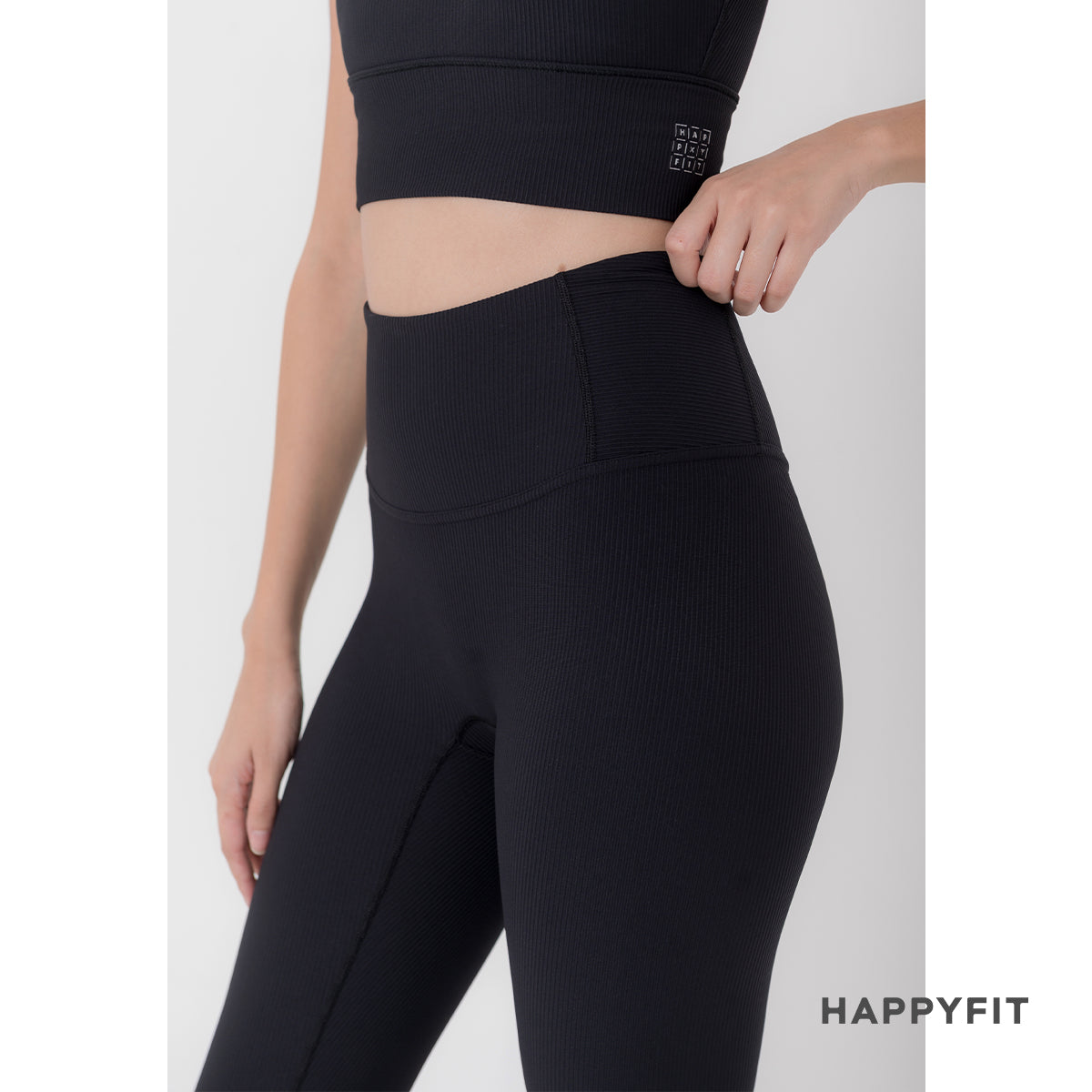 HAPPYFIT Pleated High Waist Leggings