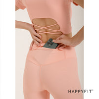 HAPPYFIT Leggings Ribbed Mid High Waist