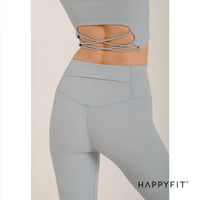 HAPPYFIT Leggings Ribbed Mid High Waist