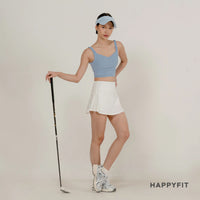 HAPPYFIT Sports Bra Ribbed Tennis Tank