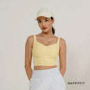 HAPPYFIT Sports Bra Ribbed Tennis Tank