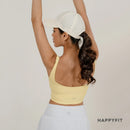 HAPPYFIT Sports Bra Ribbed Tennis Tank