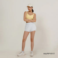 HAPPYFIT Sports Bra Ribbed Tennis Tank